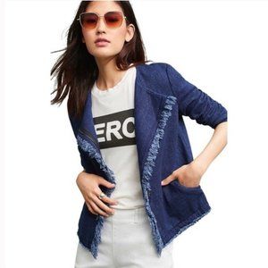 Adriano Goldschmied Delia Fringed Denim Jacket S